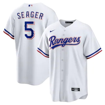 mens nike corey seager white texas rangers home replica pla